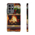 Candles on the Hearth Decorated for Christmas - Impact Resistant Phone Case Samsung Galaxy S21 Ultra Matte